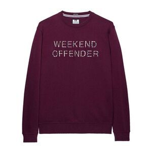 Weekend Offender Mens Warwick Crew Neck Sweatshirt / Berry